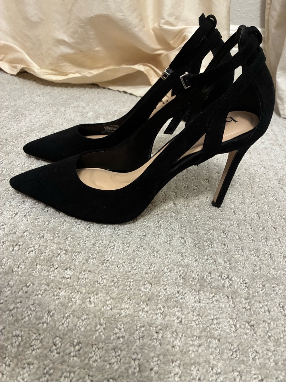 Gianni Bini Black Suede Ankle-Strap Pump - Picture 4 of 10